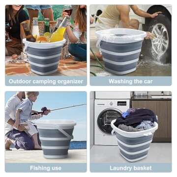 Goderewild Collapsible Bucket - Lightweight & Portable