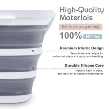 Goderewild Collapsible Bucket - Lightweight & Portable