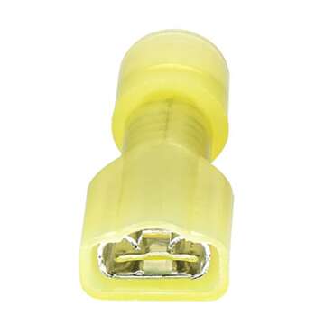 High Quality 50 PCS Yellow Female Spade Connectors for All Use