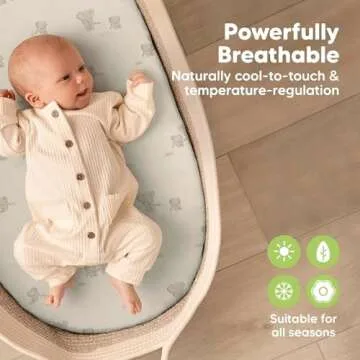 Soft 2-Pack Baby Bassinet Sheets for Newborn Comfort