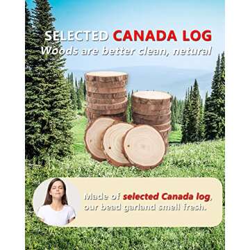 Pegason Wood Bead Garland Modern Farmhouse Home Decor Boho Christmas Decorations Prayer Beads House ...