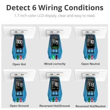 Tilswall Outlet Tester with Color LCD for GFCI Testing