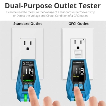 Tilswall Outlet Tester with Color LCD for GFCI Testing