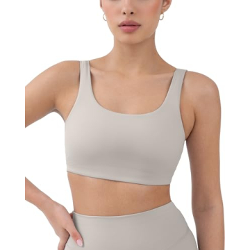 PAVOI ACTIVE Yoga Sports Bras for Women | High Support Low Scoop Neck Gym Bra | FlexFlow - Moonstruc...