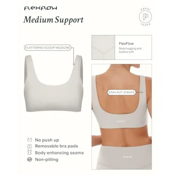 PAVOI ACTIVE Yoga Sports Bras for Women Comfort & Style