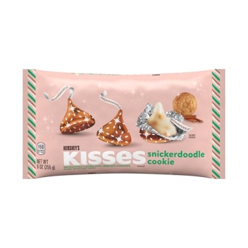 9 oz HERSHEY'S KISSES Snickerdoodle Christmas Candy Bag