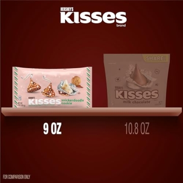 9 oz HERSHEY'S KISSES Snickerdoodle Christmas Candy Bag