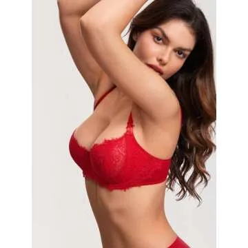 Dobreva Women's Balconette Lace Bra for Everyday Elegance