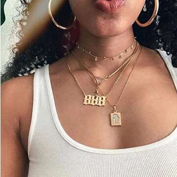 Sora Tuki 888 Necklace Gold 888 Angel Number Necklace Gold 888 Necklace Old English Necklace Gold Number Necklace Stainless Steel Numerology Jewelry