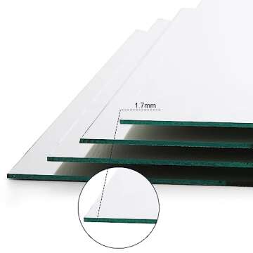 Suwimut Set of 12 Square Mirror Candle Plates, 10 x 10 Inch Glass Mirrors Trays Wall Mounted Glass Mirror Tiles Bulk for Table Centerpieces, Wedding, Party, Wall Decor, Crafts