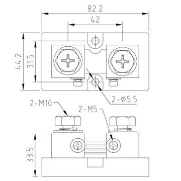CG 500A 50mV Ampere Electrical Digital DC Current Shunt Resistor for amp Panel Ammeter Current Measurement Tester Gauge