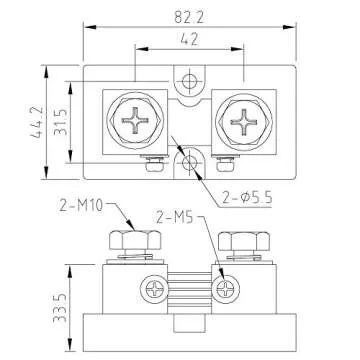 CG 500A 50mV Ampere Electrical Digital DC Current Shunt Resistor for amp Panel Ammeter Current Measurement Tester Gauge