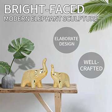 prosfa lt Elephant Statue Pair - Perfect Home Decor Gift