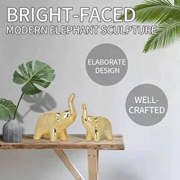 prosfa lt Elephant Statue Pair - Perfect Home Decor Gift