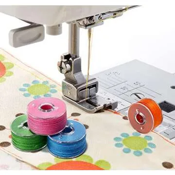 ilauke 36pcs Bobbins Sewing Thread Prewound Bobbin Thread with Bobbin Case, Assorted Colors Size A Class 15 Bobbins, Sewing Machine Bobbins for Brother/Singer/Babylock/Janome Sewing&Embroidery Machine