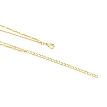 PAVOI 14K Gold Plated Chain Necklace for Women | 3.5x1.4x4.0mm AAA+ Cubic Zirconia | 925 Hypoallergenic Sterling Silver Necklace | Womens Jewelry | Yellow Gold