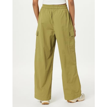 The Drop Women's Relaxed Nylon Cargo Pants Olive Oil