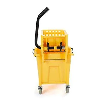 Durable 35-Quart Mop Bucket with Side Press Wringer