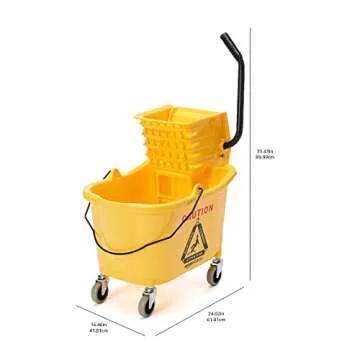 Durable 35-Quart Mop Bucket with Side Press Wringer