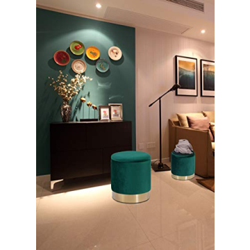 DEERUN Velvet Ottoman with Tray - Stylish Storage Solution