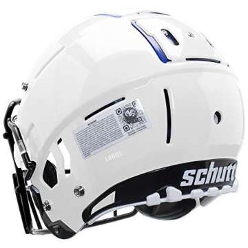 Schutt unisex teen F7 VTD Collegiate Youth Football Helmet, White, X-Large US