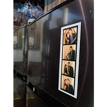 Photo Booth Nook | 2x6 Flexible Magnetic Photo Booth Picture Frames (5 Count) | Crystal Clear Display with Strong Magnet
