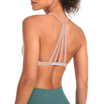 Abonlen Strappy Backless Sports Bra for Women Workout
