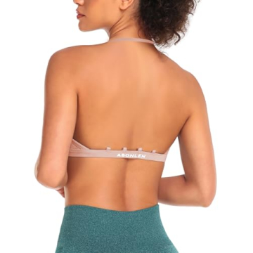 Abonlen Strappy Backless Sports Bra for Women Workout