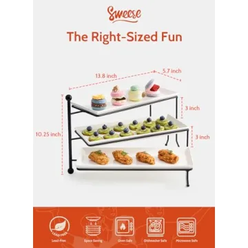 Elegant Sweese 3 Tiered Serving Stand for Events