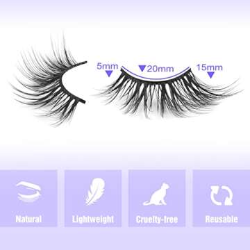 Natural Look Half Lashes for All Occasions 7 Pairs