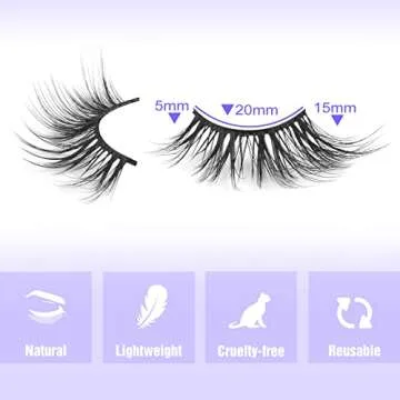 Natural Look Half Lashes for All Occasions 7 Pairs
