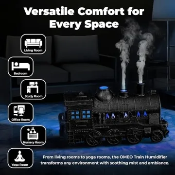 Retro Train Humidifier & Essential Oil Diffuser for Home
