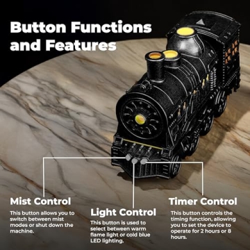 Retro Train Humidifier & Essential Oil Diffuser for Home