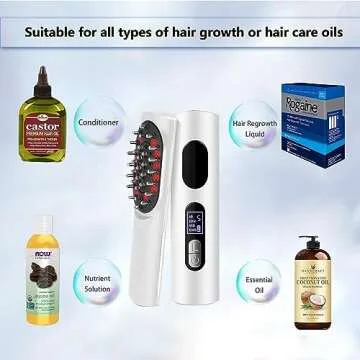 EOWLEY Hair Oil Applicator,Scalp Massager Comb,Effectively distributes Hair Care Essential Oils evenly on The Scalp,Scalp Oil Applicator Head Massager for Hair Treatment Growth Medicine Essential Oil