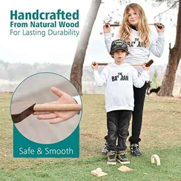 Teal Elite Kids Golf Set – Mini Golf Toy for Indoor and Outdoor Play – Toddler Set Includes 2 Clubs, 2 Balls, Holes, and Obstacles – Premium Natural Wood – Ideal Gift for Boys and Girls Age 3 4 5