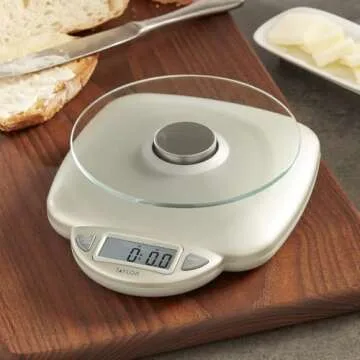 Taylor 11LB Digital Kitchen Scale with Glass Top and LCD Display