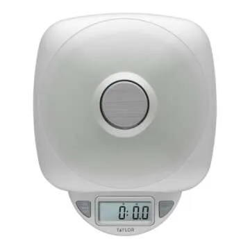 Taylor 11LB Digital Kitchen Scale with Glass Top and LCD Display