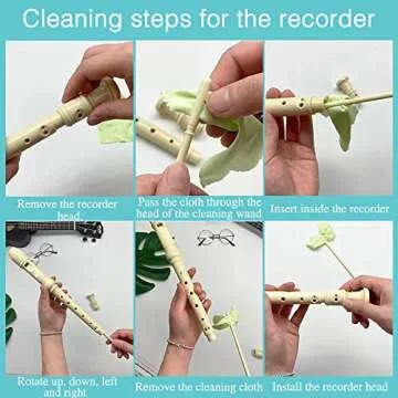 HOSEYIN Soprano Recorder Baroque style German style C Key 8 Holes Soprano Recorder for Beginners(Baroque, Pink)