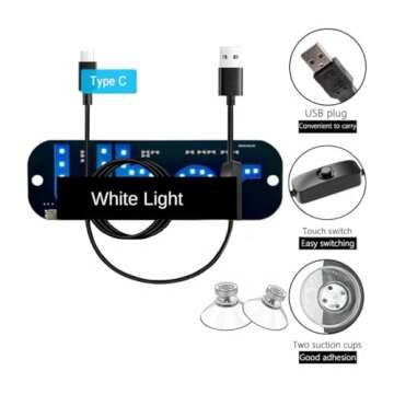 Led Light Signs for Car, Taxi Sign Light Windshield, Blue Glow LED Sign Decal Stickers with Suction ...