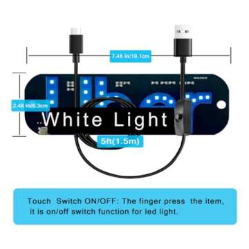 Led Light Signs for Car, Taxi Sign Light Windshield, Blue Glow LED Sign Decal Stickers with Suction Cups Flashing Hook.Led Signs for Car