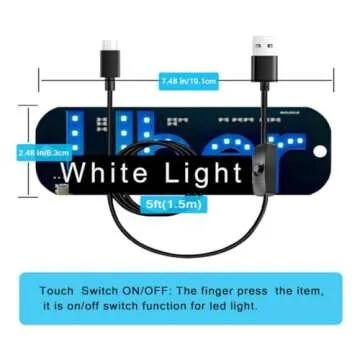 Led Light Signs for Car, Taxi Sign Light Windshield, Blue Glow LED Sign Decal Stickers with Suction Cups Flashing Hook.Led Signs for Car