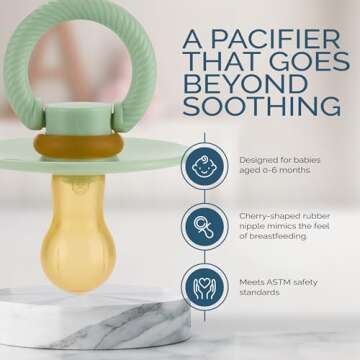 Itzy Ritzy Natural Rubber Pacifiers Set for Newborns 0-6 Months