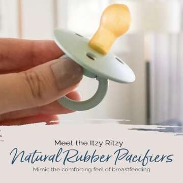 Itzy Ritzy Natural Rubber Pacifiers Set for Newborns 0-6 Months
