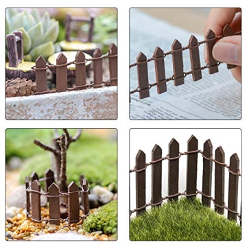 Tonsiki Miniature Fairy Garden Fence for Creative Decor