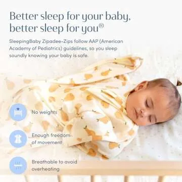 SleepingBaby Zipadee-Zip Swaddle Sack - 3-6 Month Comfort