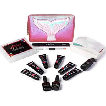 Astound Beauty Poly Nail Gel Kit with UV Lamp and Glitter