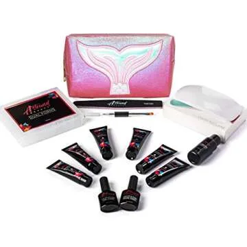 Astound Beauty Poly Nail Gel Kit with UV Lamp and Glitter