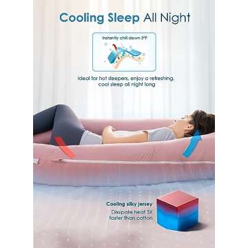 QUEEN ROSE U Shaped Pregnancy Pillow for Ultimate Comfort