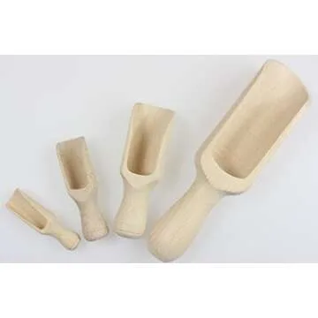Traditional Wooden Spoons Sets (4, Set 1x6 3/4"|1x4"|1x3"|1x2 3/8")