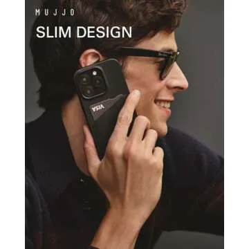 Mujjo Leather Wallet Case - Sleek & Eco-Friendly for iPhone 16 Pro